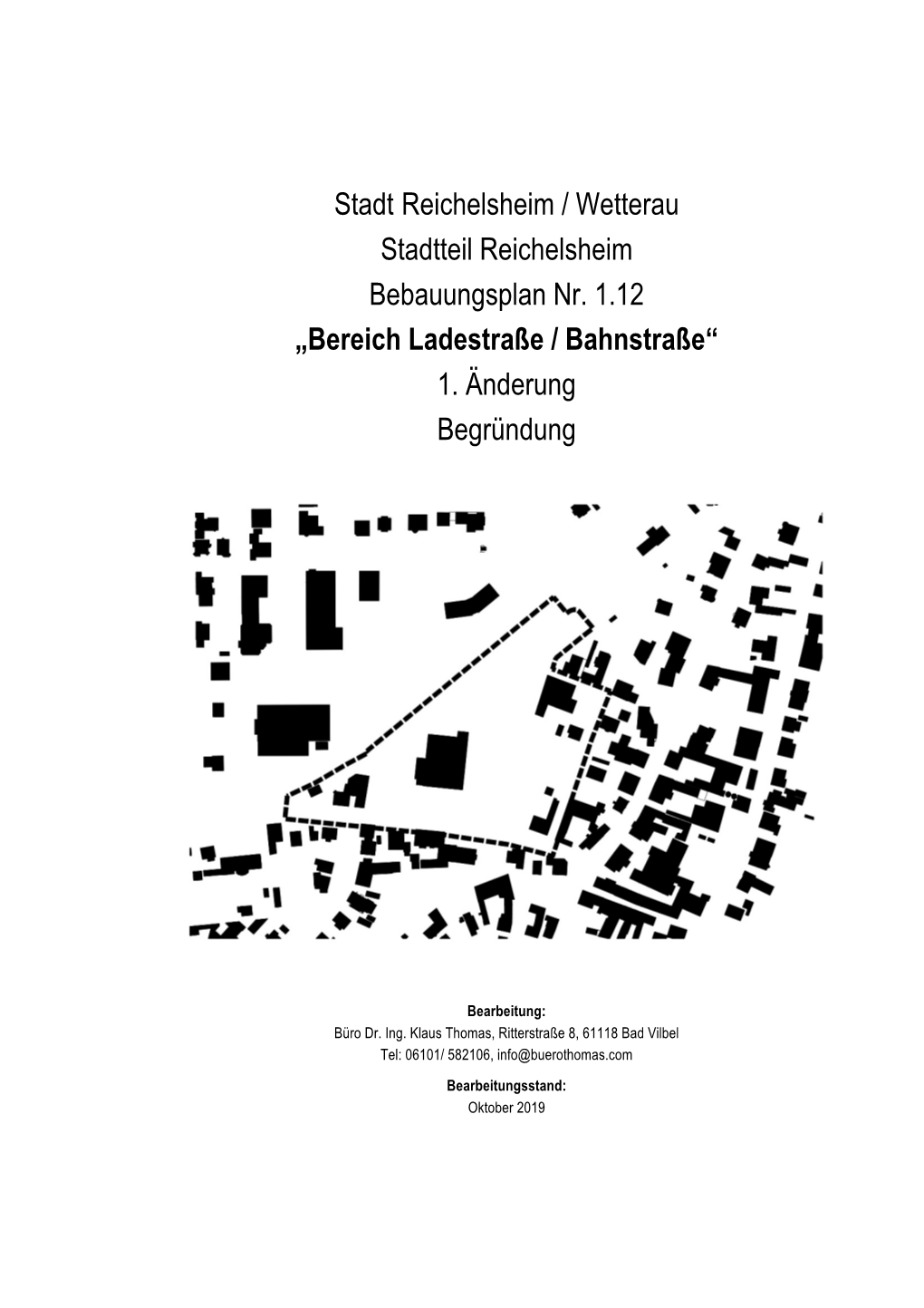 Stadt Reichelsheim / Wetterau Stadtteil Reichelsheim Bebauungsplan Nr