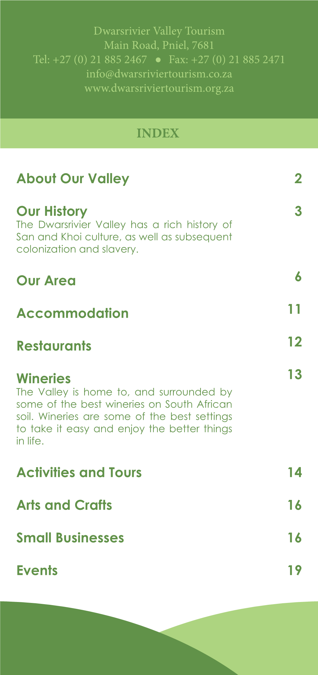 About Our Valley Our History Our Area Accommodation Restaurants