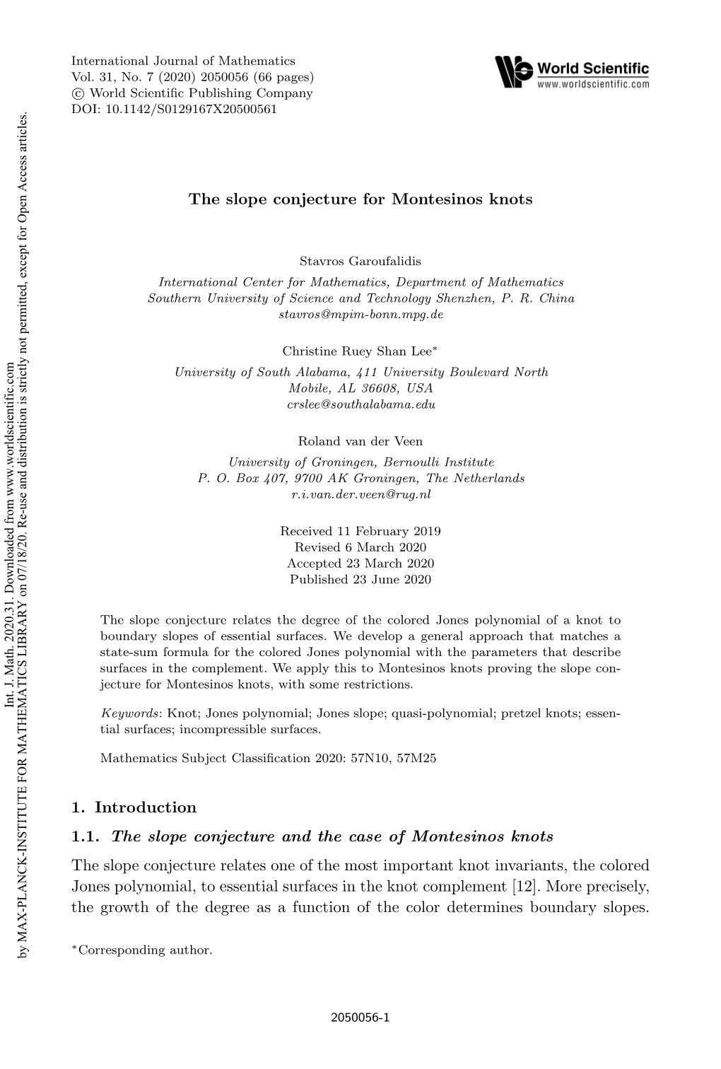 The Slope Conjecture for Montesinos Knots