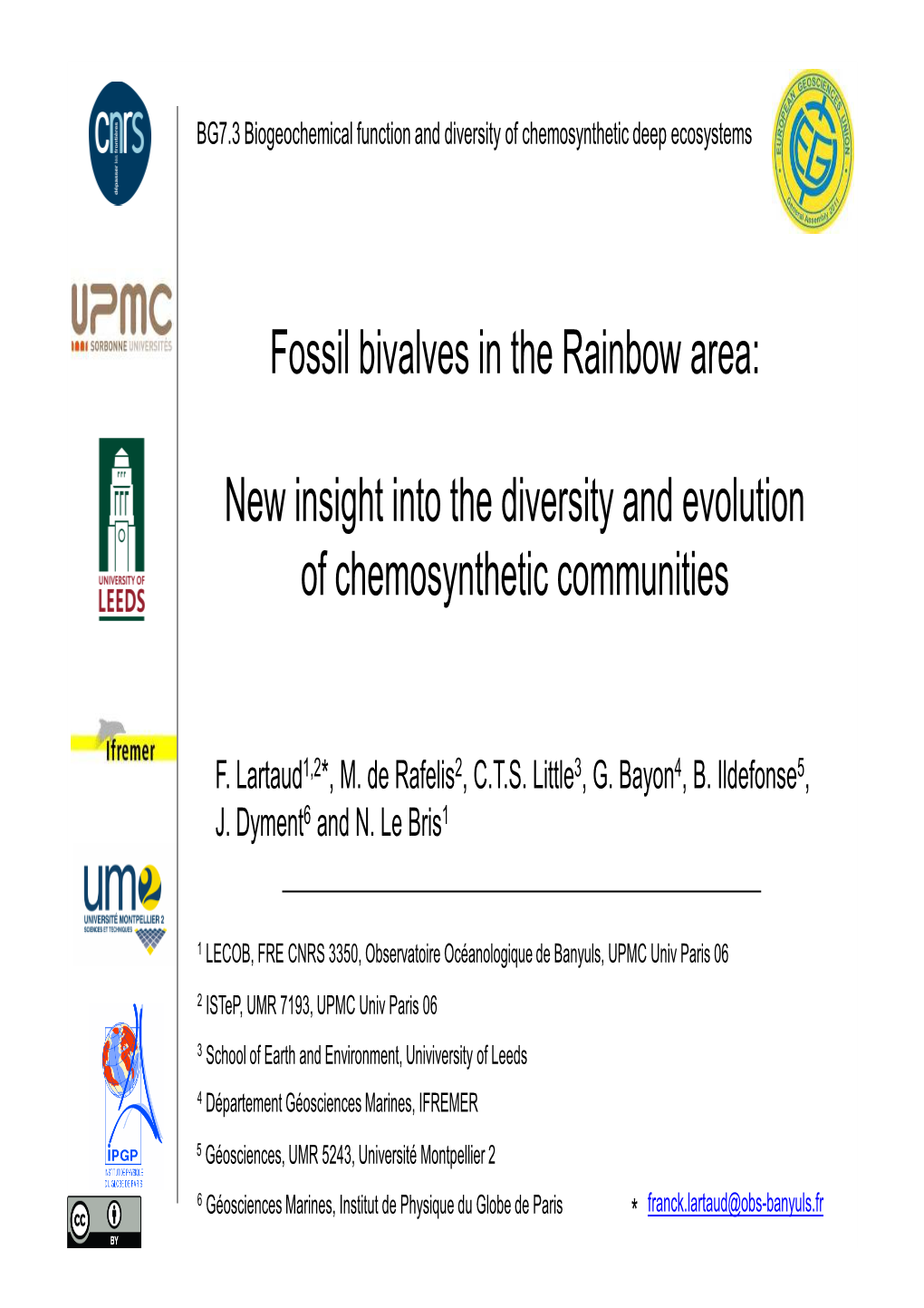 EGU BG7.3 Lartaud Et Al. [Mode De Compatibilité]