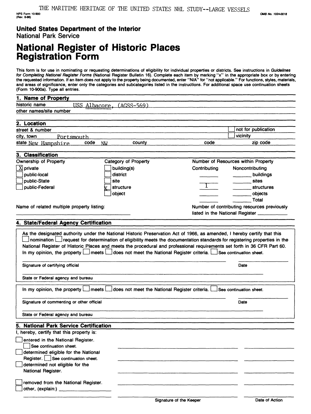 National Register of Historic Places Registration Form