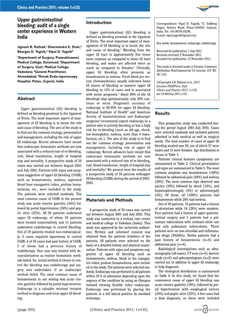 Upper Gastrointestinal Bleeding: 6