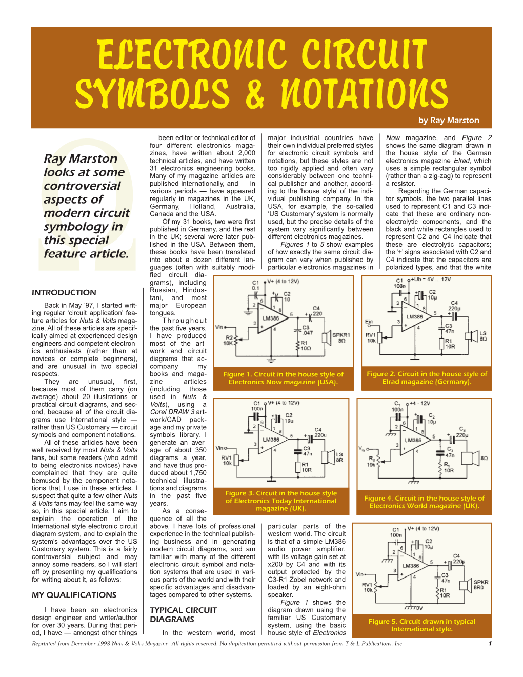 Electronic Circuit Symbols & Notations