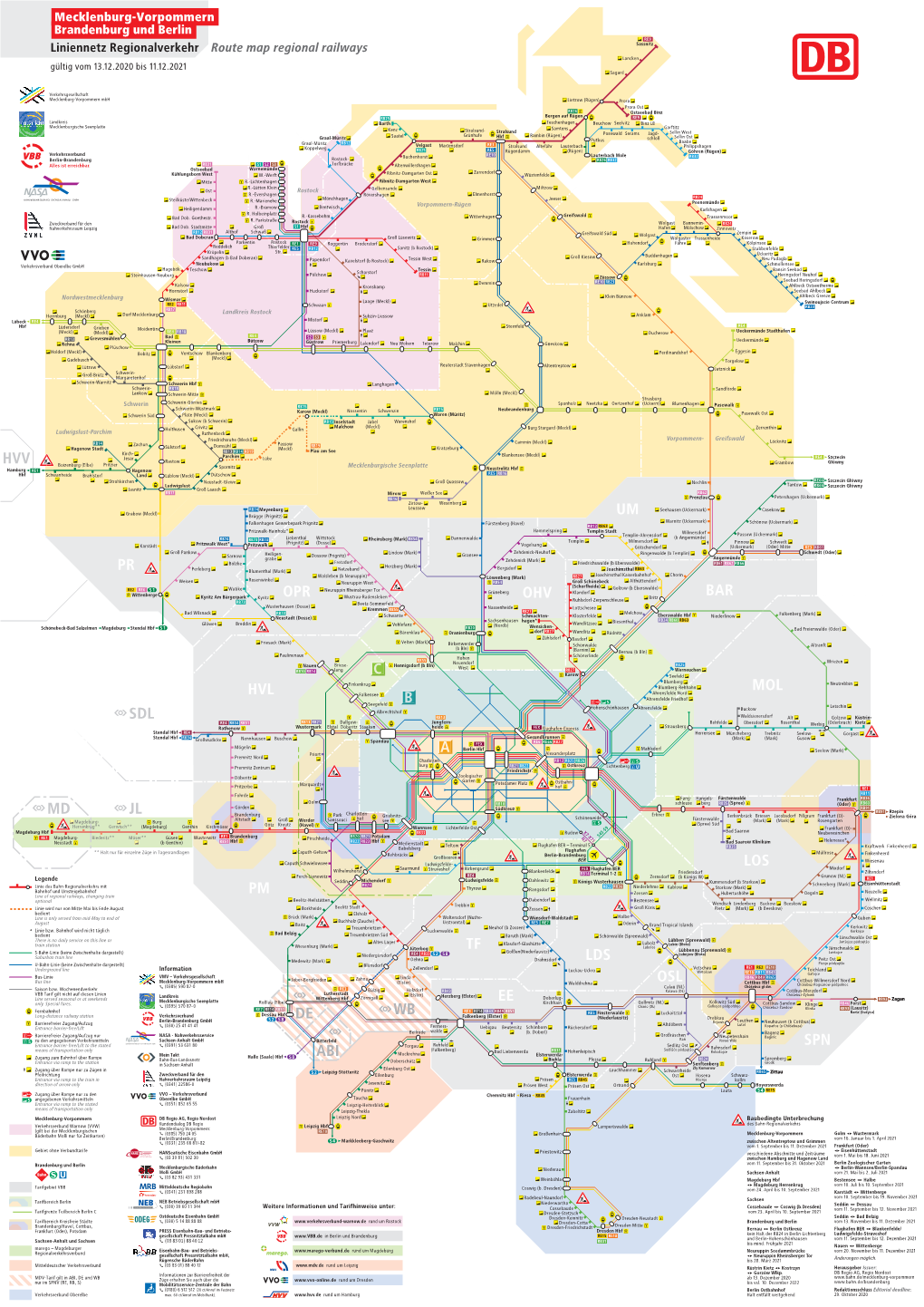 Liniennetzplan Gesamtnetz in Mecklenburg-Vorpommern, Berlin Und Brandenburg Zum Download Das Gesamte Liniennetz in Unserer Region