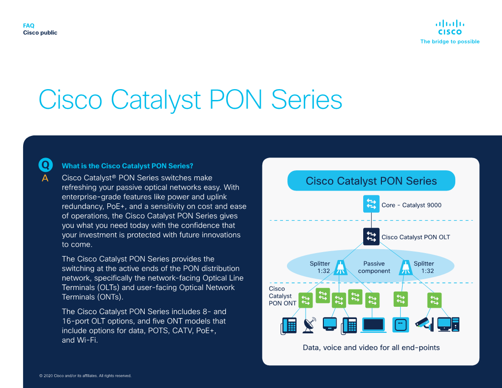 Cisco Catalyst PON Series Switches