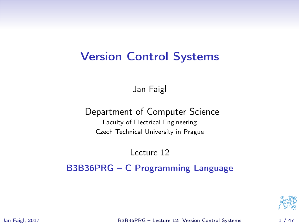 Version Control Systems