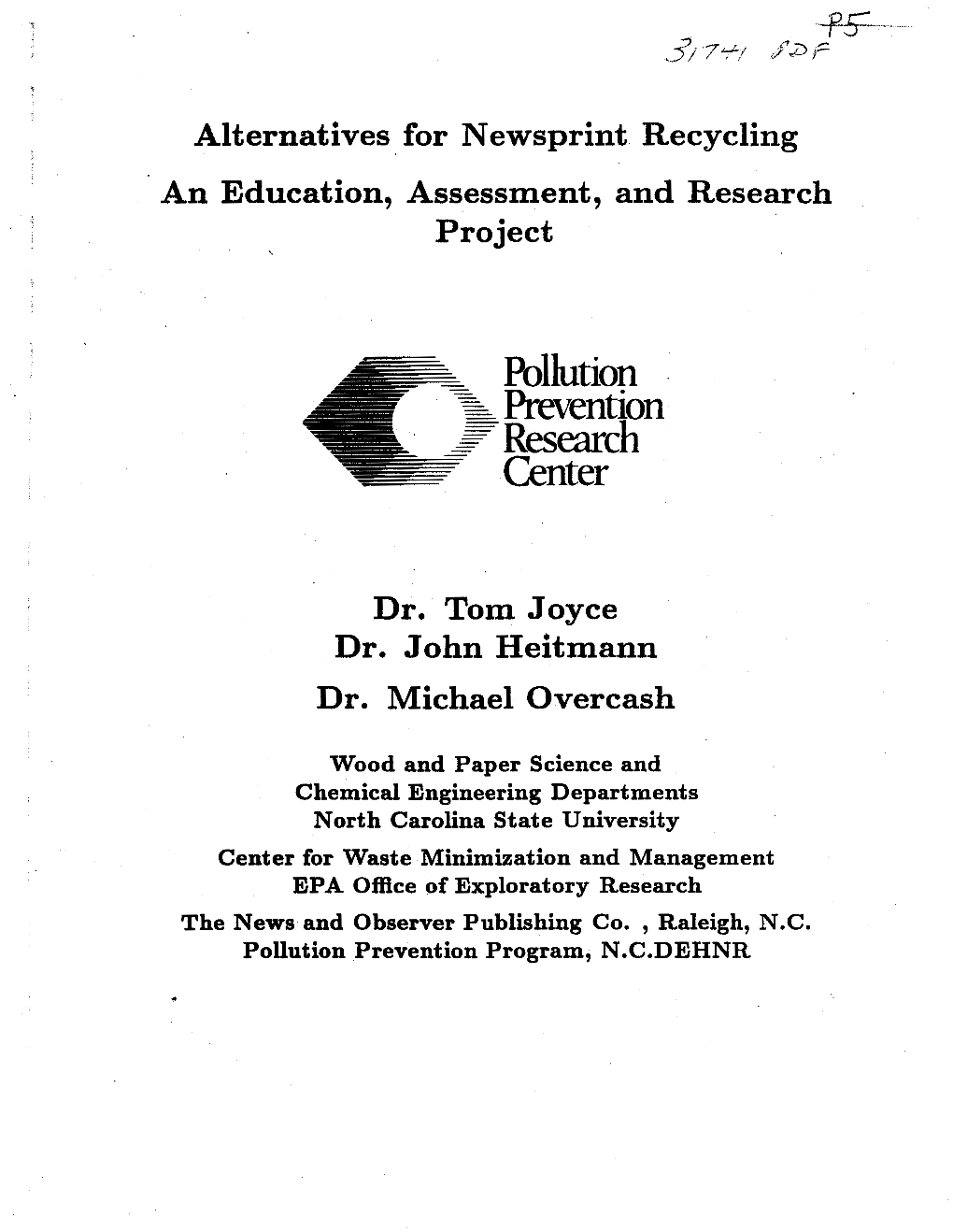 Newsprint Recycling an Education, Assessment, and Research Project