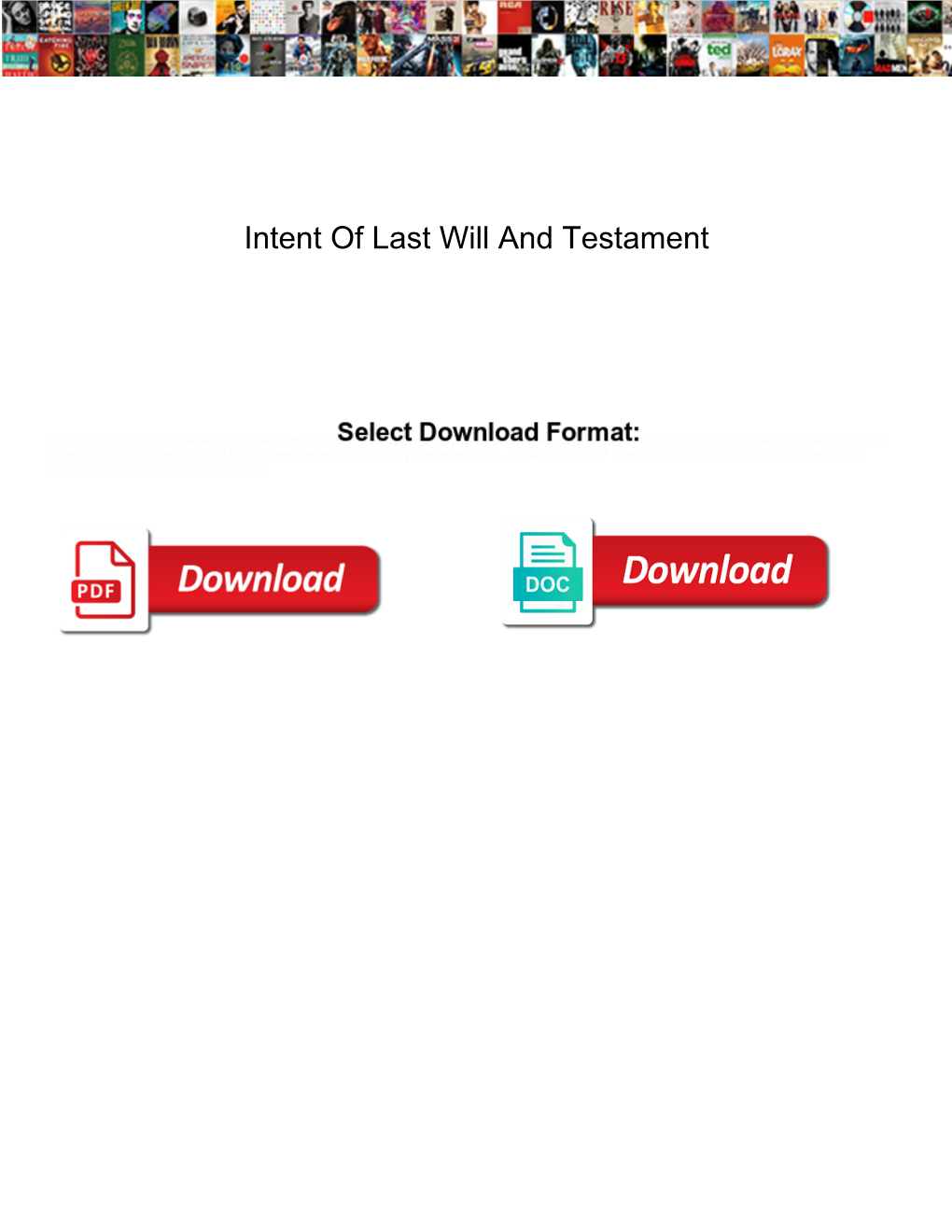 Intent of Last Will and Testament