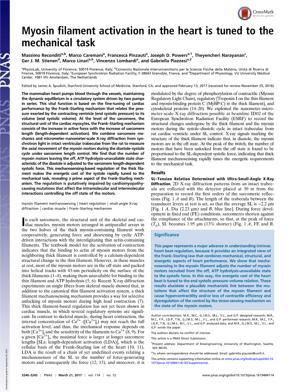 Myosin Filament Activation in the Heart Is Tuned to the Mechanical Task