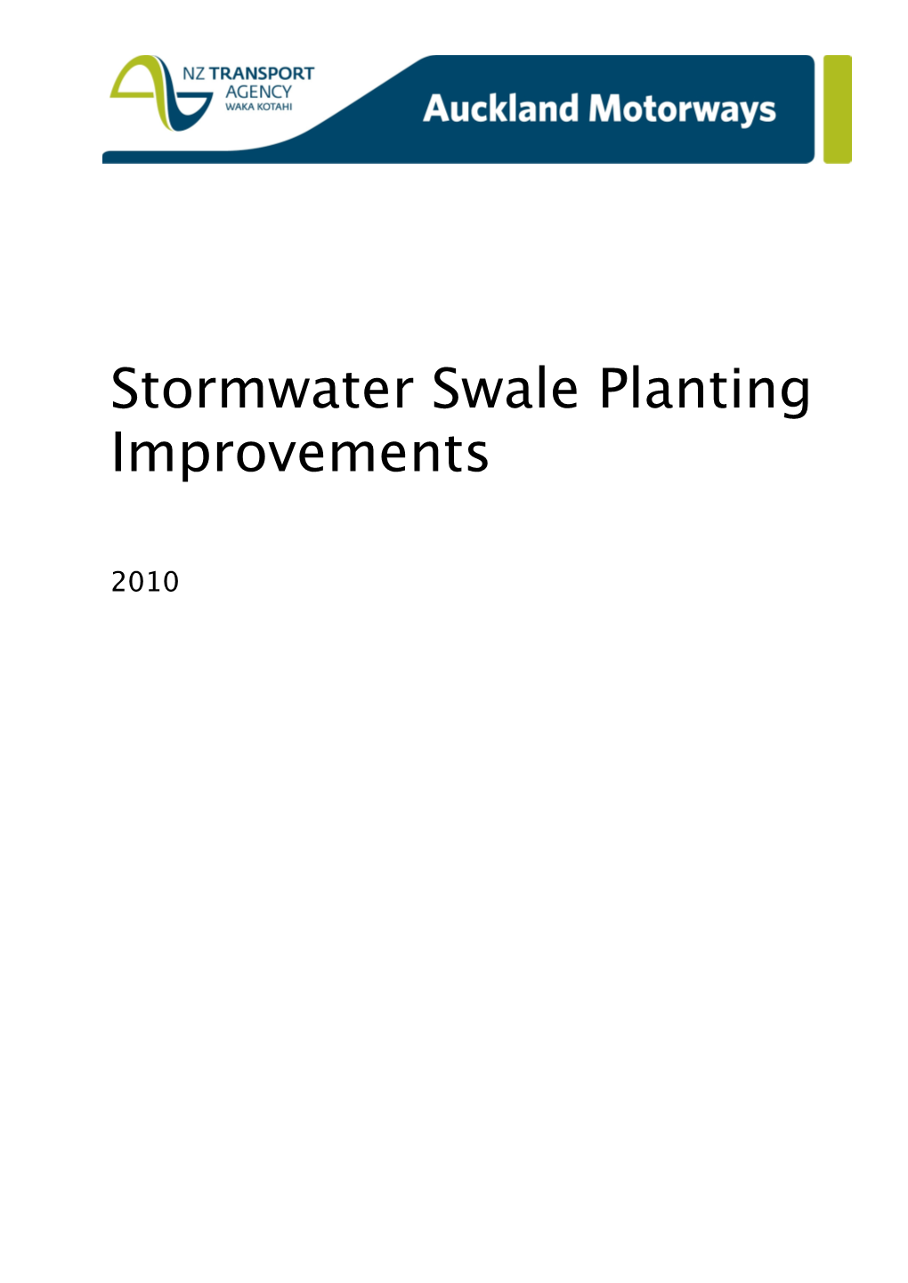 Stormwater Swale Planting Improvements