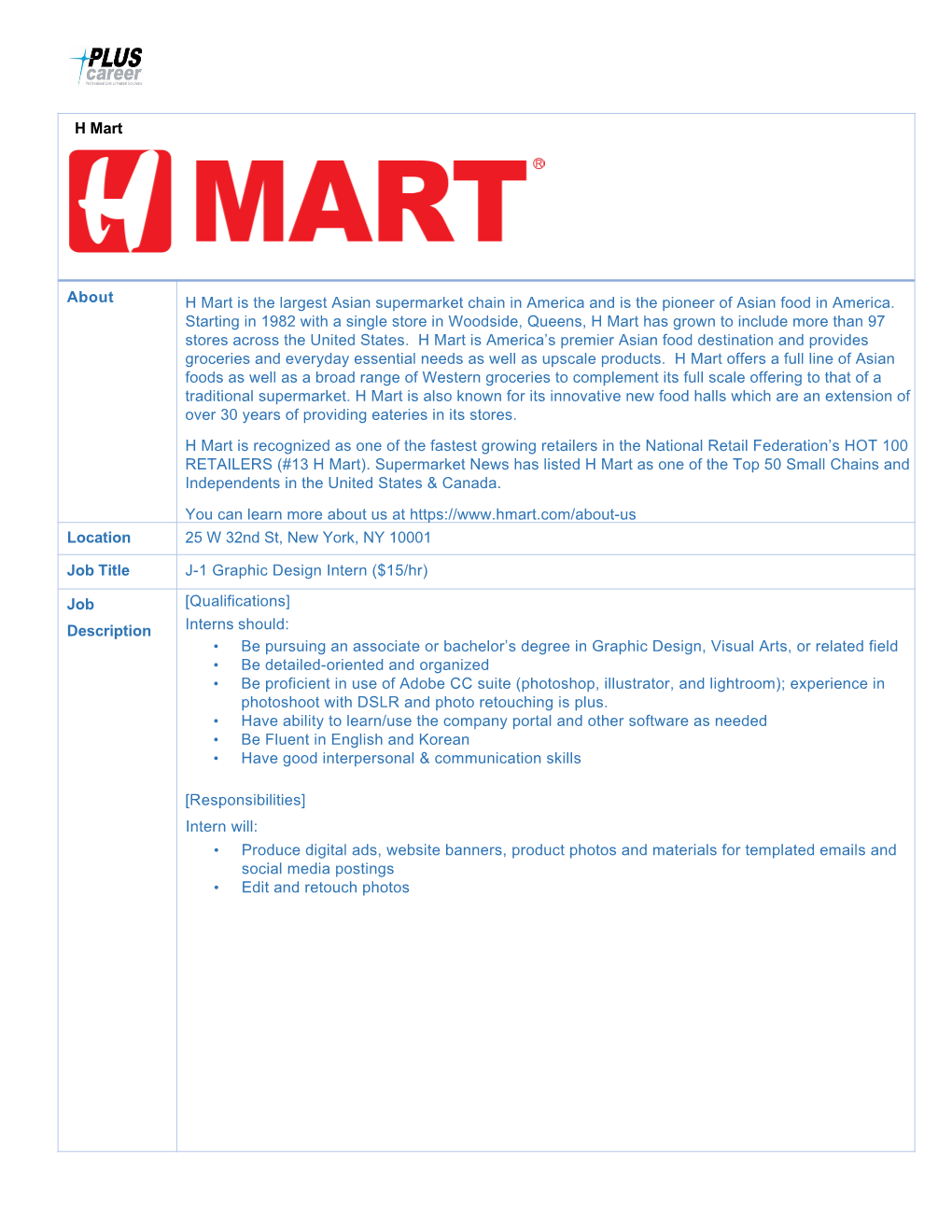 H Mart About H Mart Is the Largest Asian Supermarket Chain In