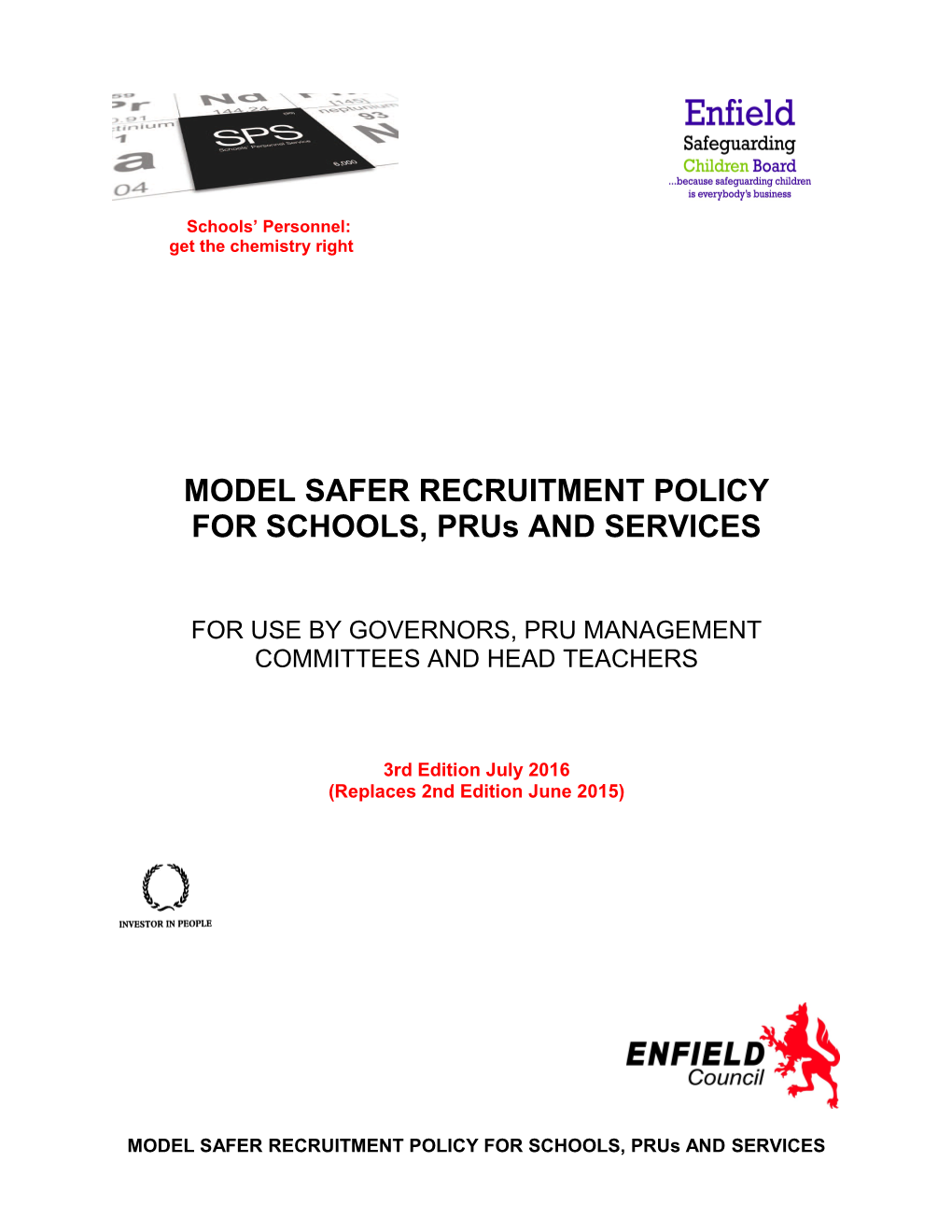 Model Safer Recruitment Policy