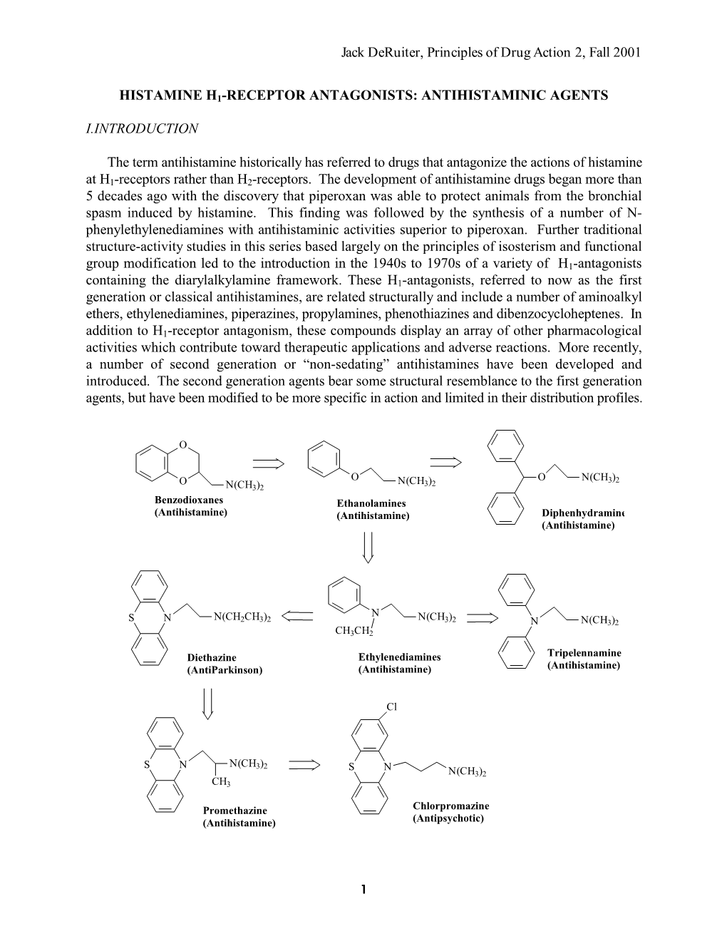 Histamine H1-Receptor Antagonists: Antihistaminic Agents