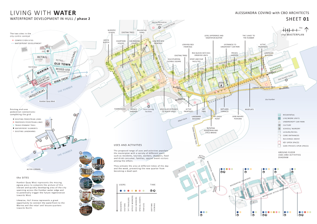 LIVING with WATER ALESSANDRA COVINO with CBO ARCHITECTS WATERFRONT DEVELOPMENT in HULL / Phase 2 SHEET 01 Marina Recreation Centre