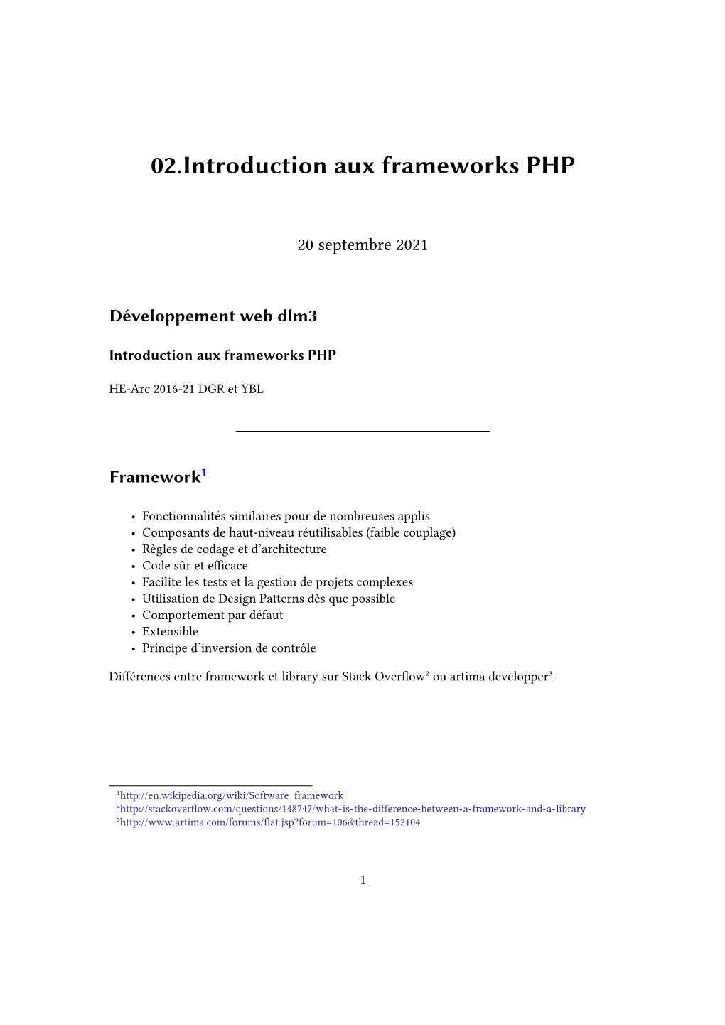 02.Introduction Aux Frameworks PHP