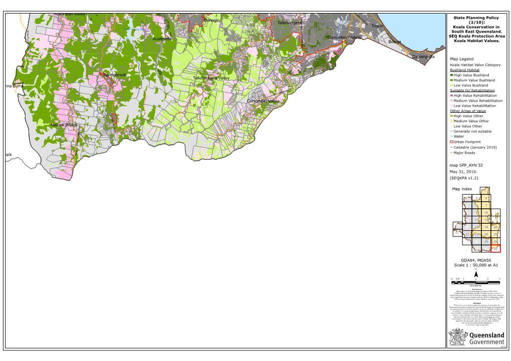 Koala Habitat Values Mapping SPP Map 32