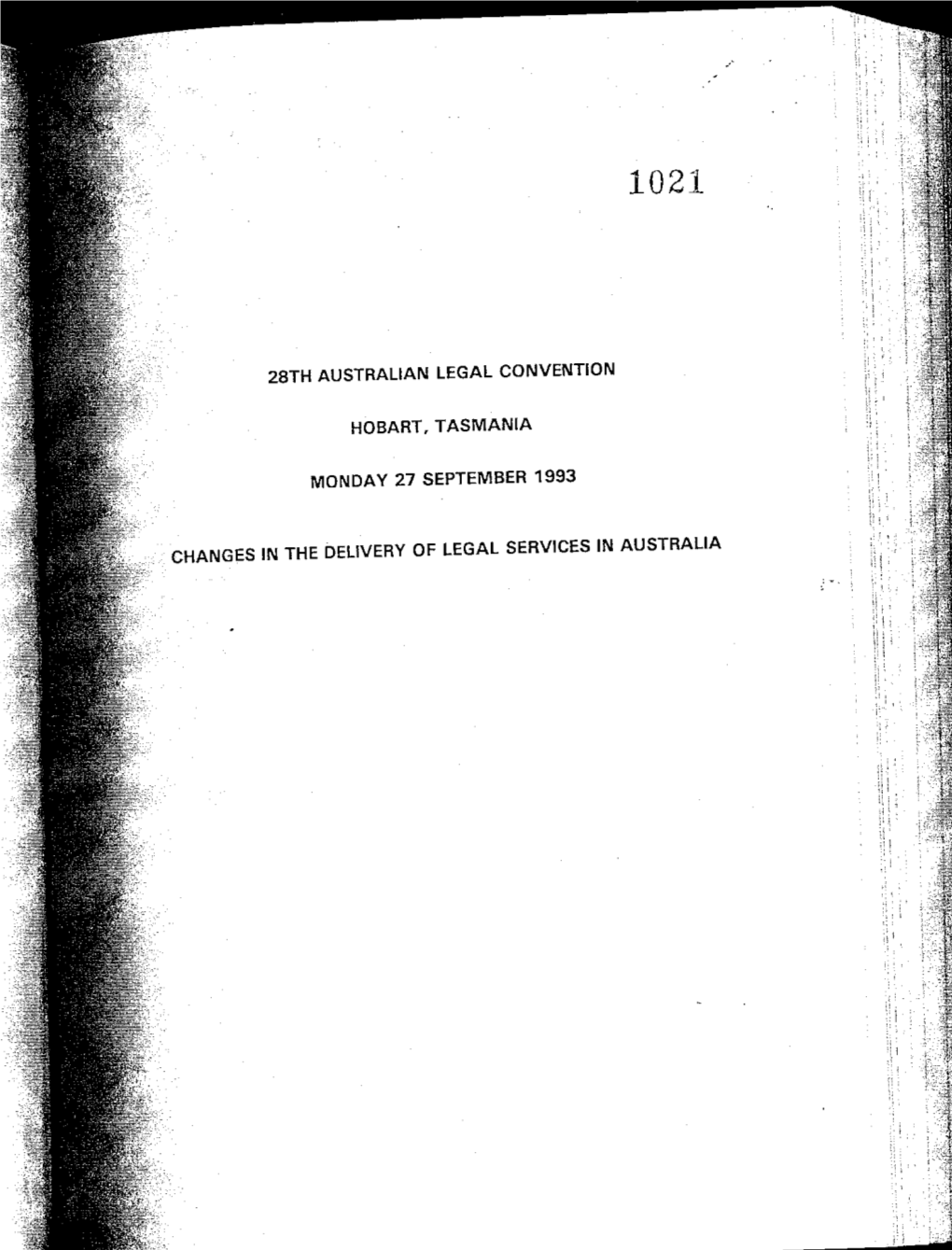 28Th Australian Legal Convention Hobart