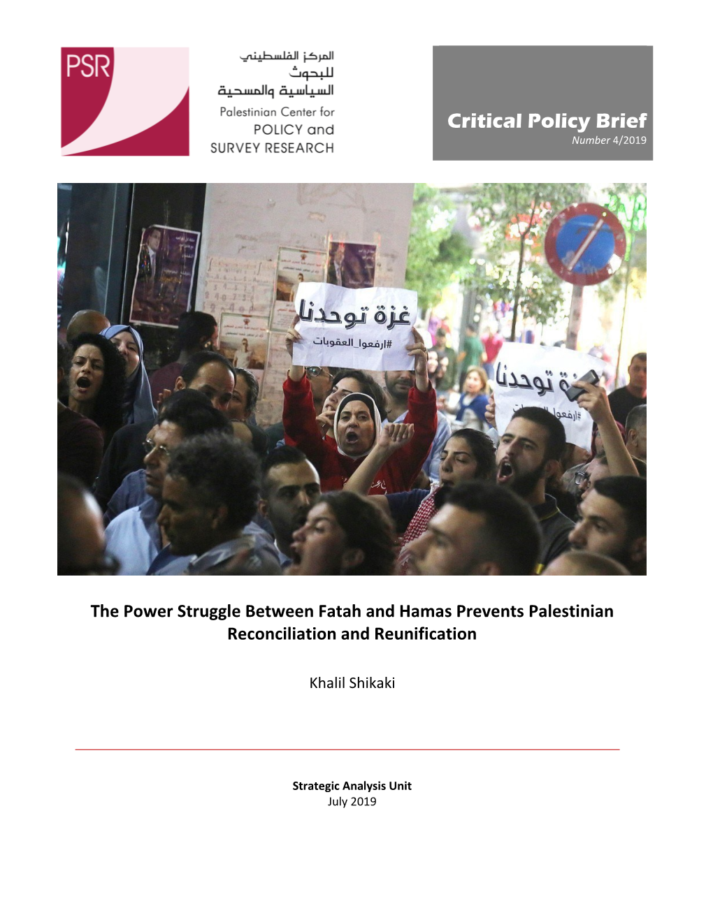 Critical Policy Brief Number 4/2019