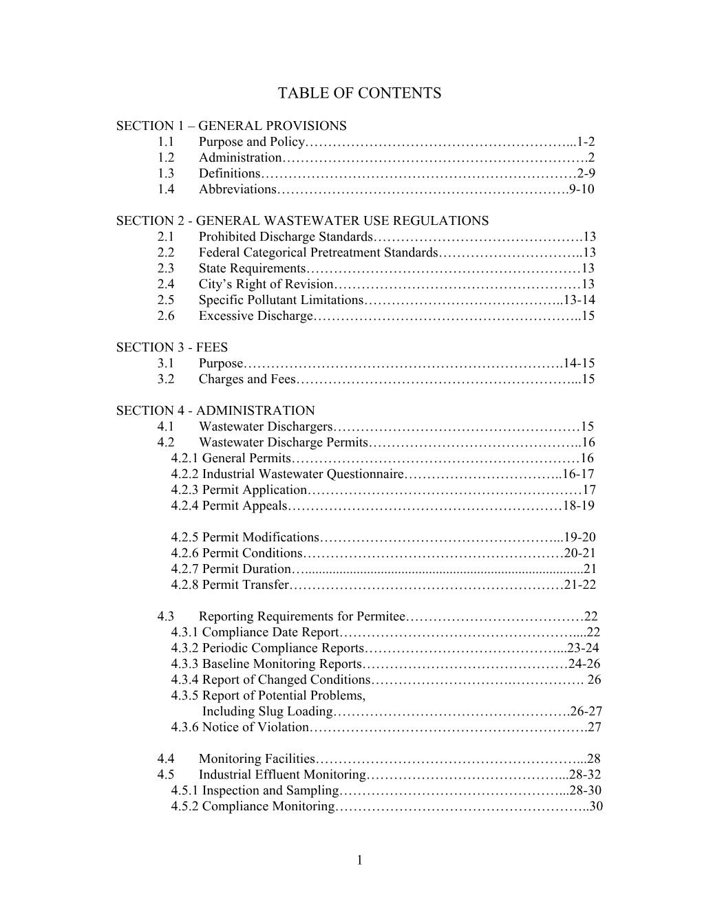 Table of Contents s95