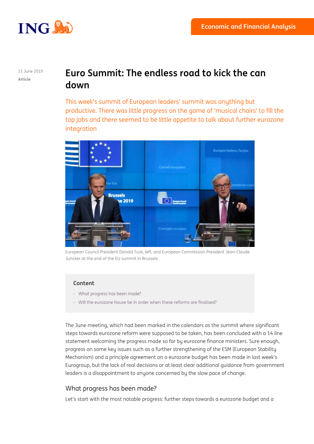 Euro Summit: the Endless Road to Kick the Can Article Down