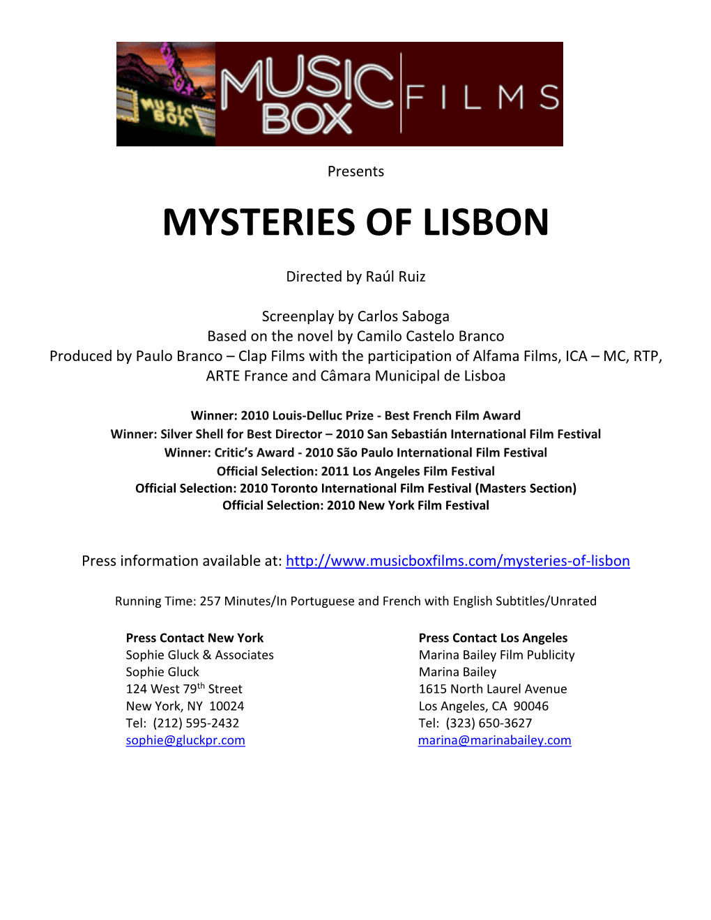 Mysteries of Lisbon