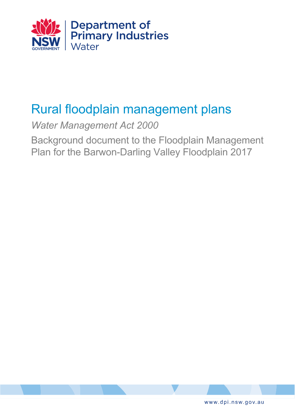 Background Document FMP Barwon Darling Valley Floodplain 2017