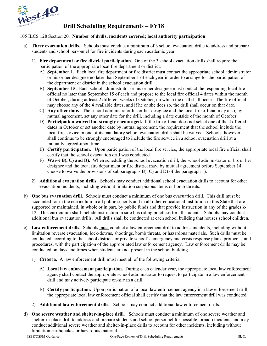 Annual Review Components for Emergency and Crisis Response Plans