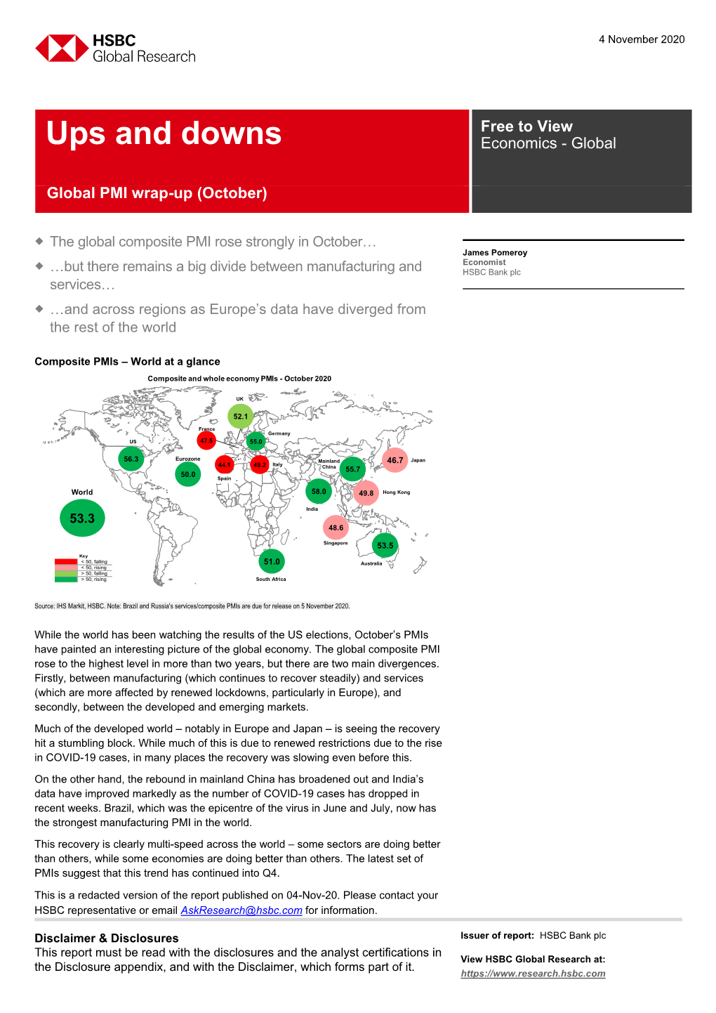 Ups and Downs Economics - Global