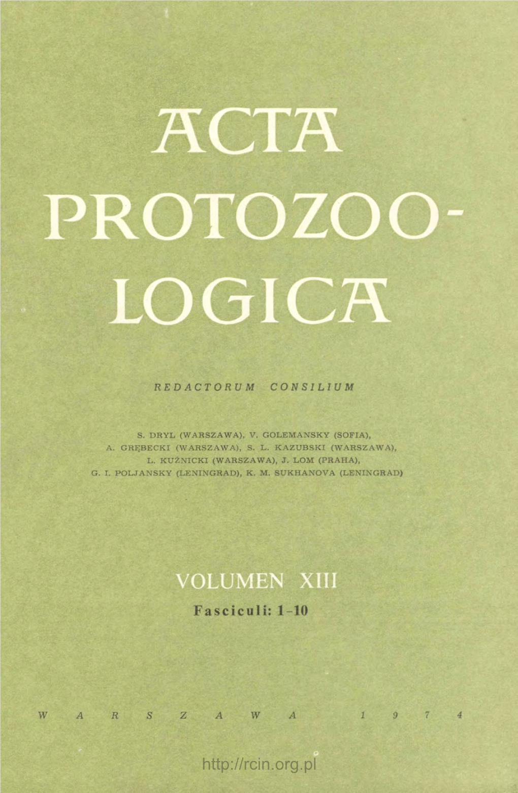 Äctä Protozoo- Logica