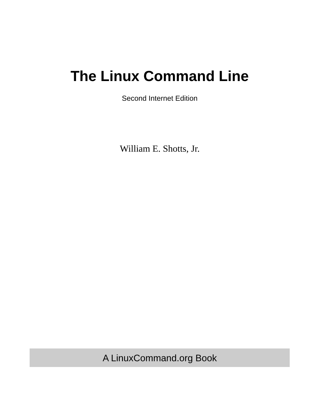 The Linux Command Line