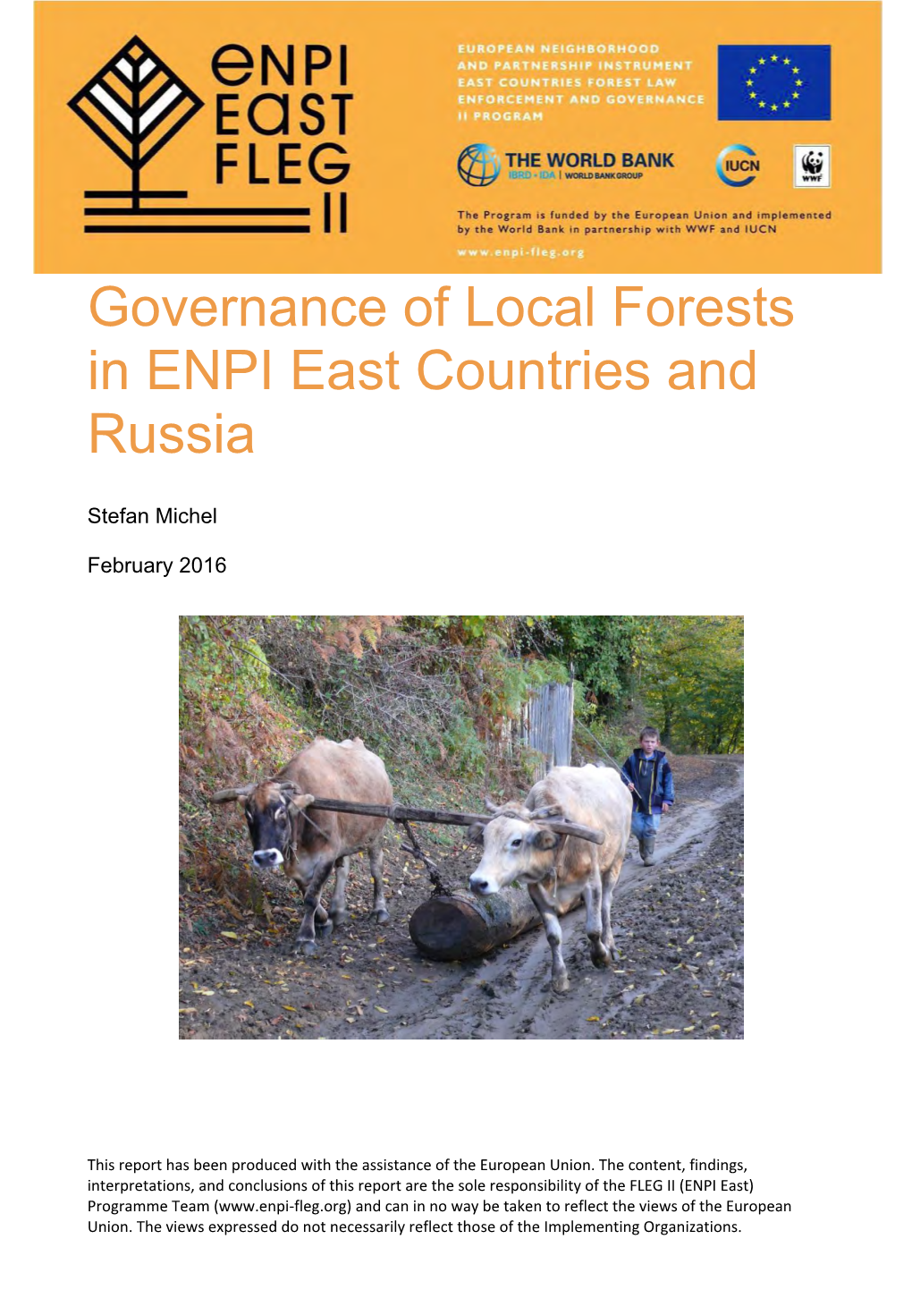 Governance of Local Forests in ENPI East Countries and Russia