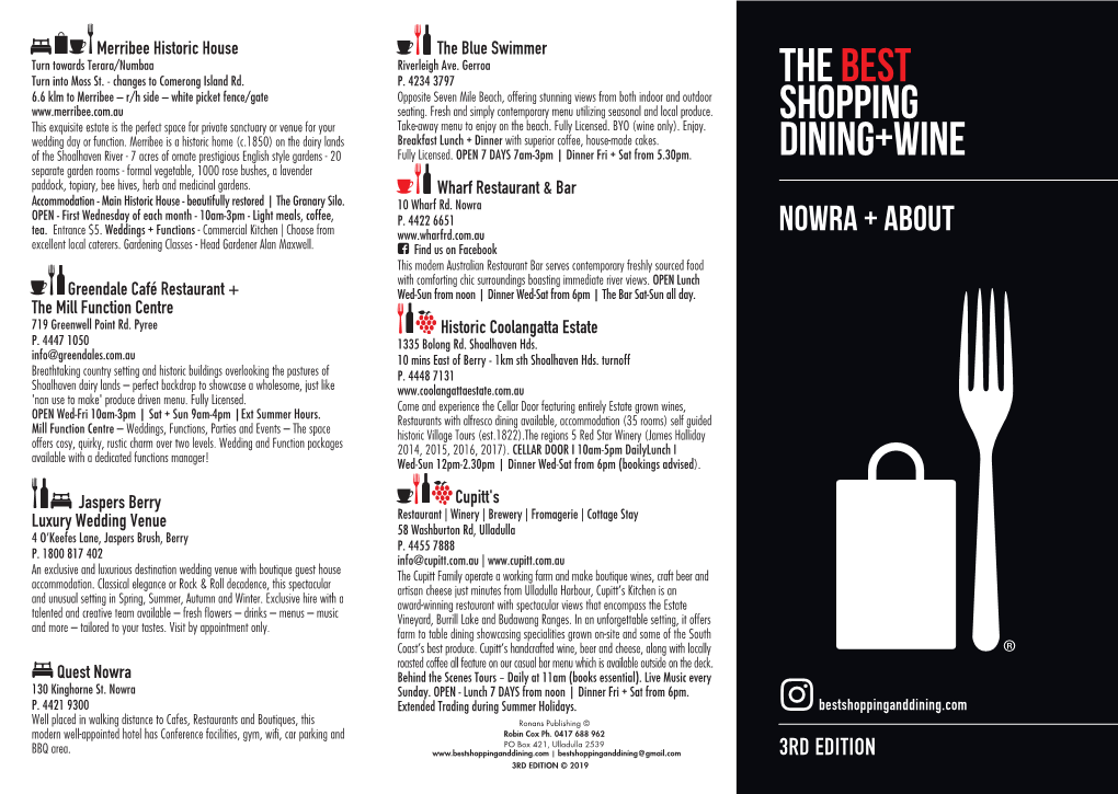 The Best Shopping Dining+Wine