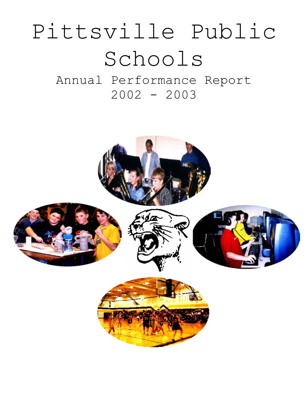 Pittsville Public Schools Annual Performance Report 2002 - 2003