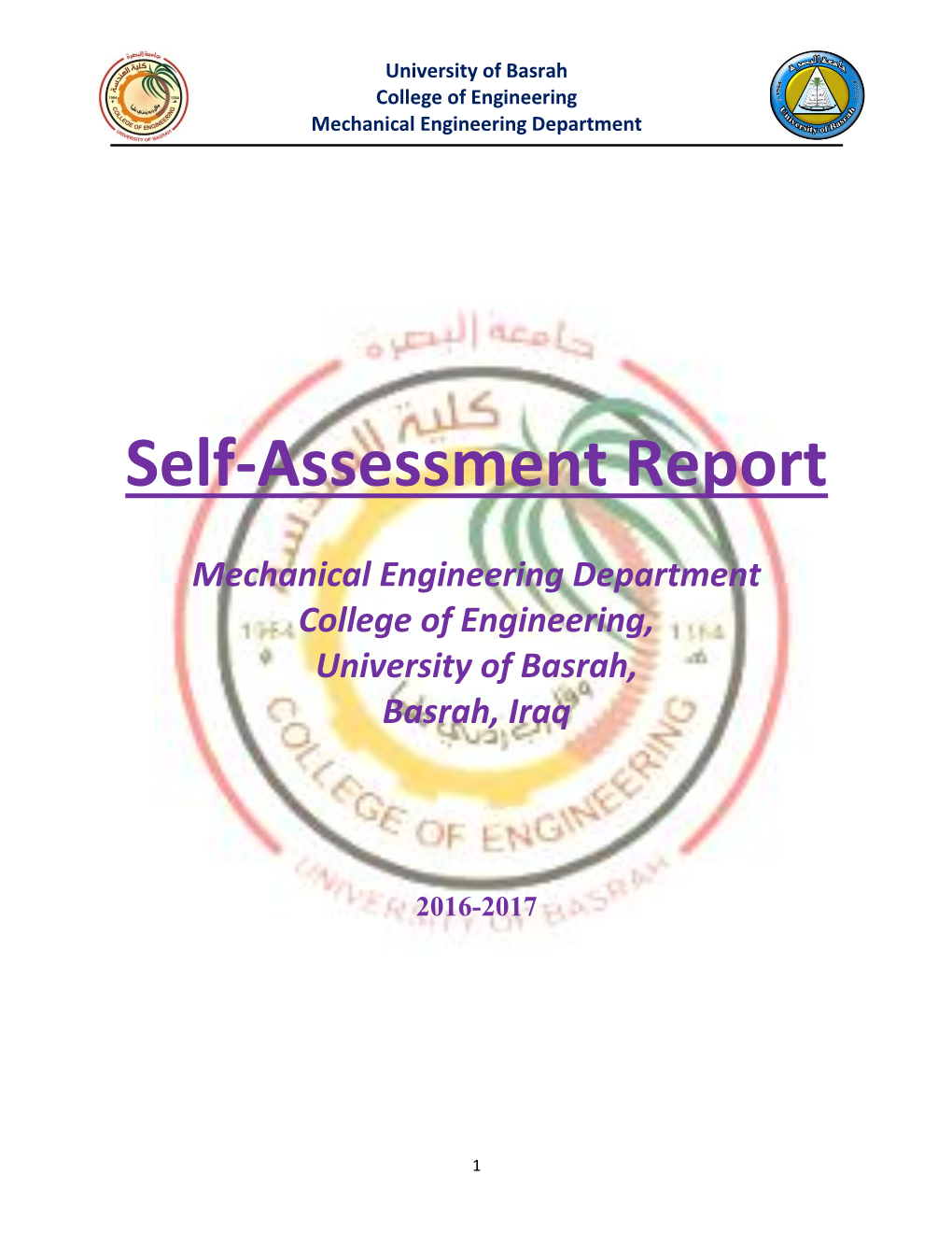 Self- Assessment Report