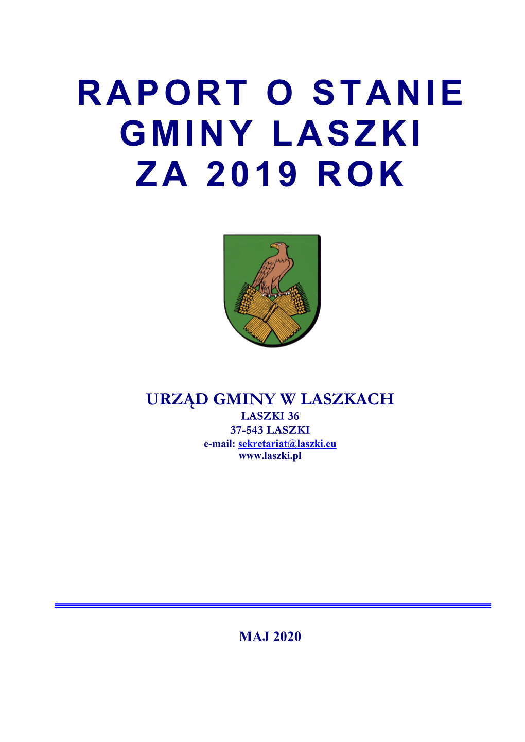 Raport O Stanie Gminy Laszki Za 2019 Rok