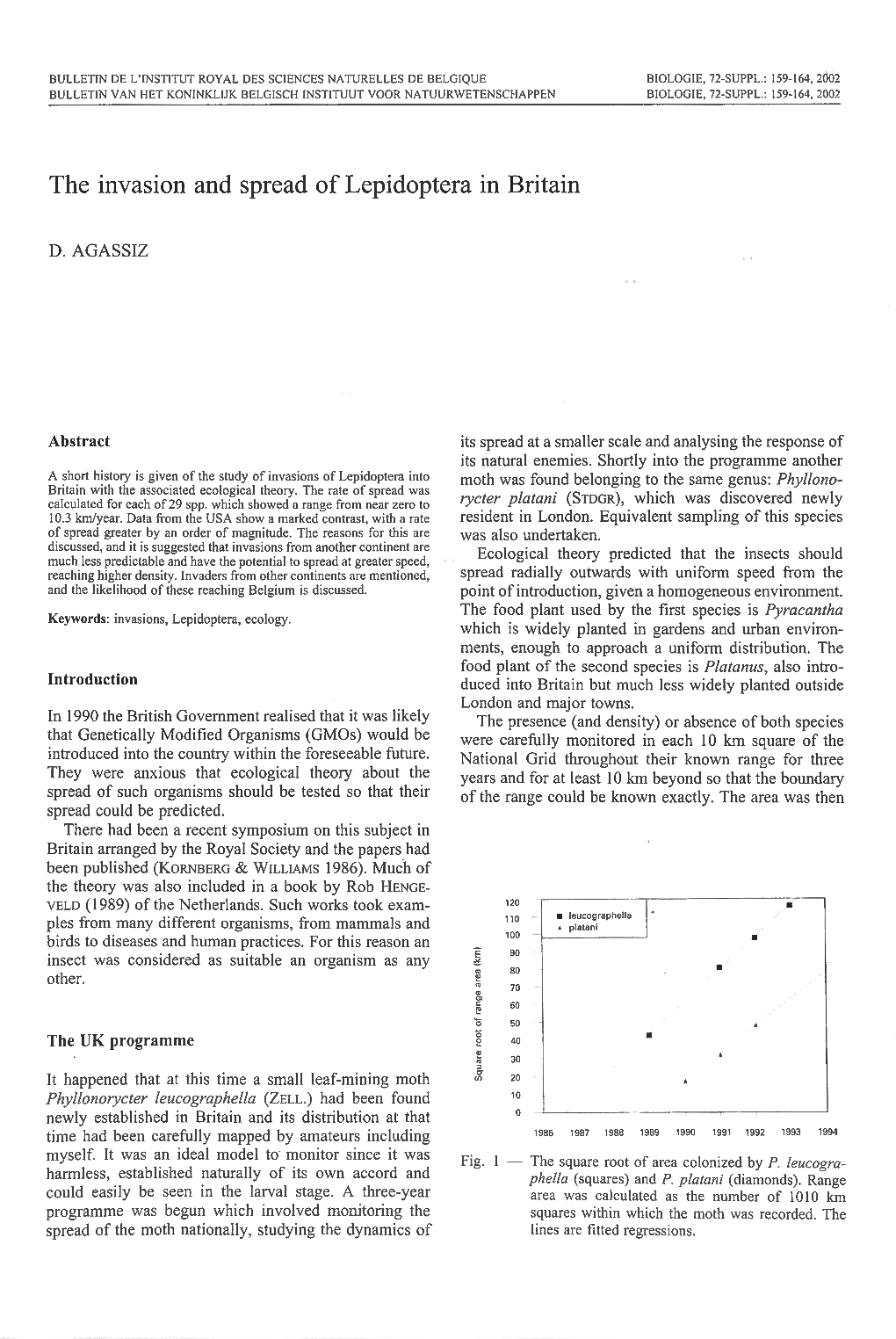 The Invasion and Spread of Lepidoptera in Britain