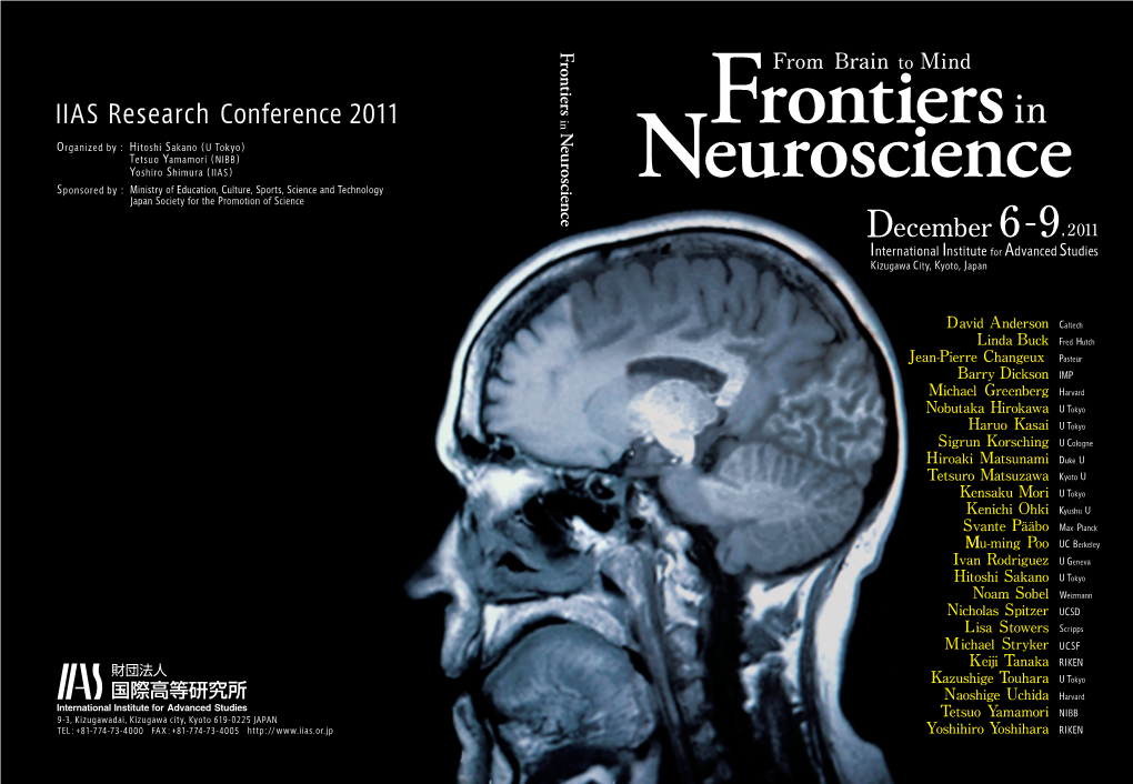 Genes That Are Selectively Expressed in Regions of Primate Neocortex: the Functions and Implication for Cortical Specialization Tetsuo Yamamori (NIBB) 2