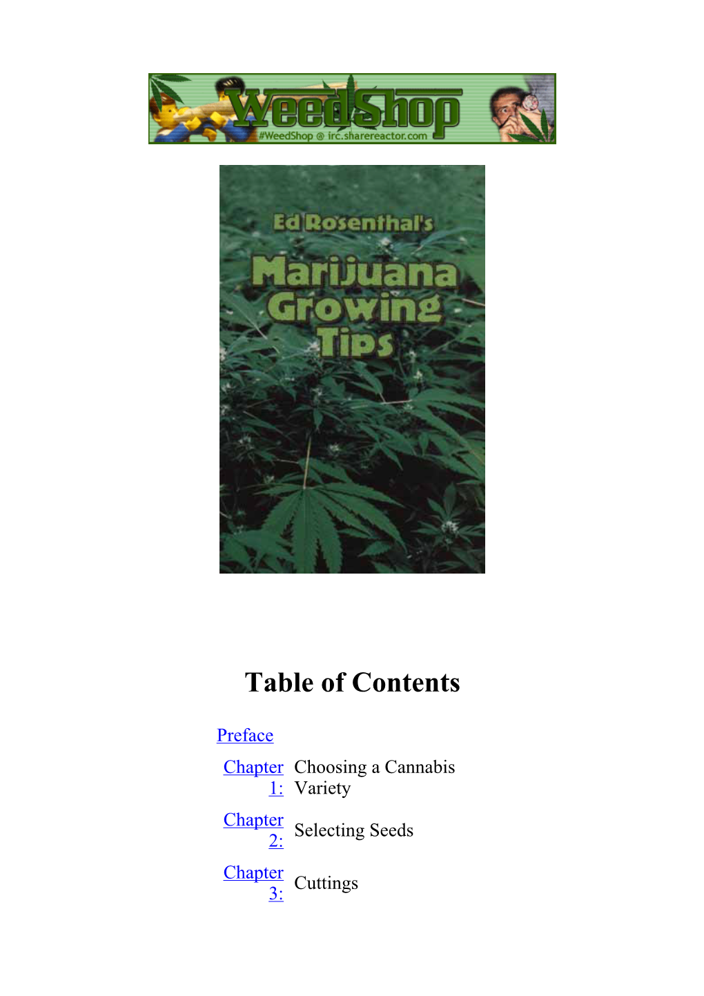 Ed Rosenthal's Marijuana Growing Tips