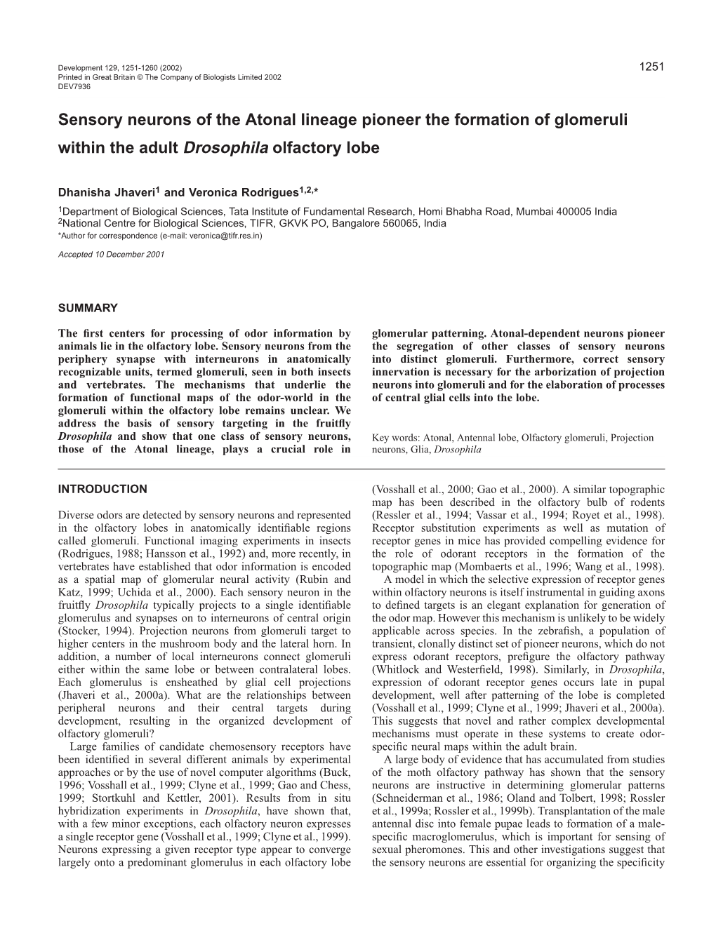 Ato Neurons Pioneer Olfactory Lobe Patterning 1253