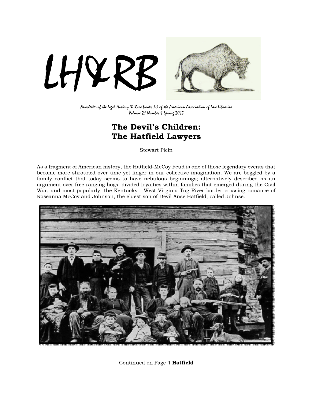 The Devil's Children: the Hatfield Lawyers