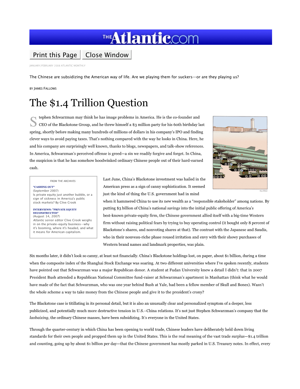 The Atlantic Online | January/February 2008 | the $1.4 Trillion Question | James Fallows