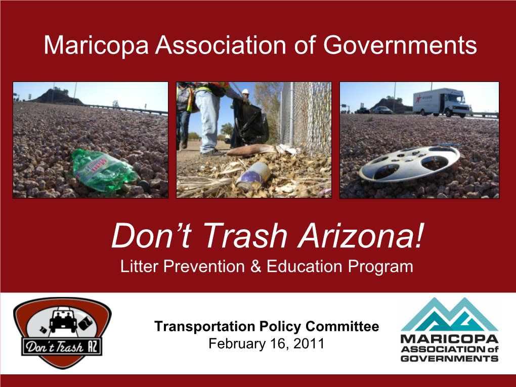 Don't Trash Arizona!