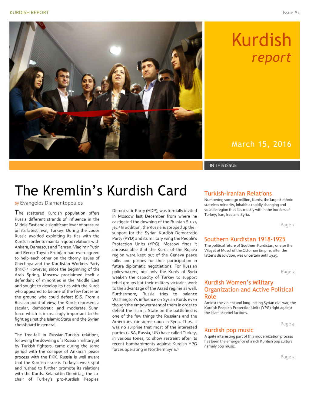 KURDISH REPORT Issue #1