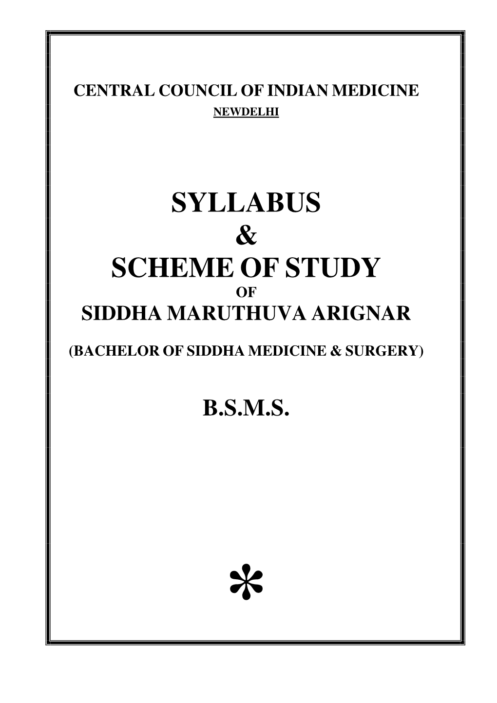 Syllabus & Scheme of Study