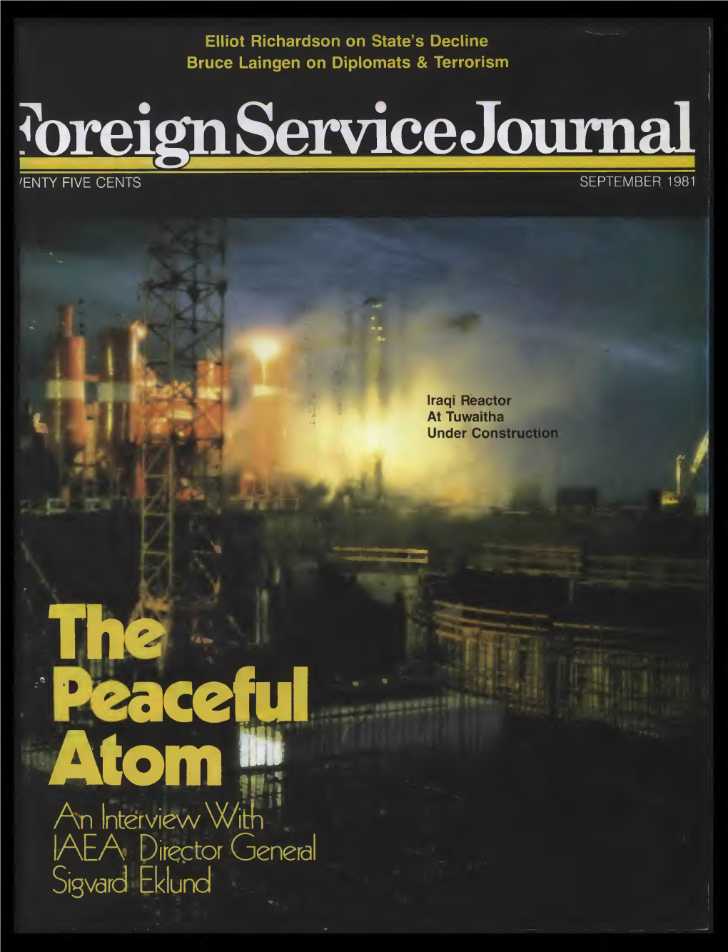 The Foreign Service Journal, September 1981