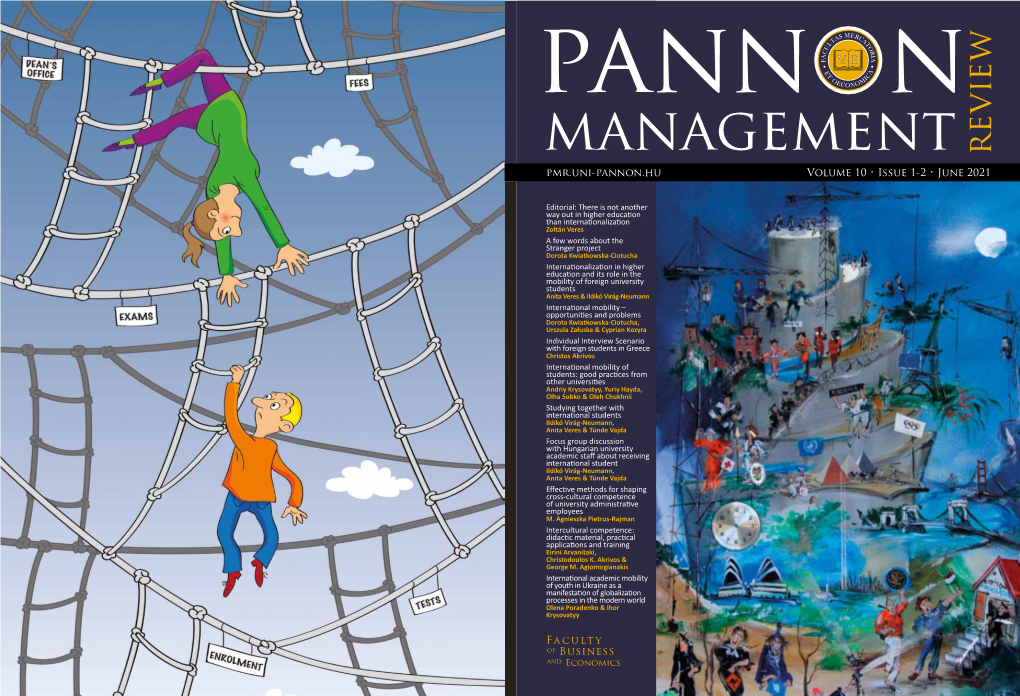 Management Review Pmr.Uni-Pannon.Hu Volume 10 • Issue 1-2 • June 2021