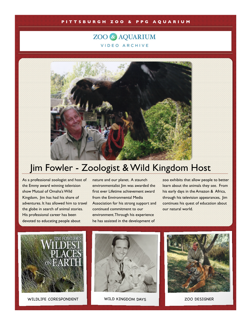 Jim Fowler - Zoologist & Wild Kingdom Host