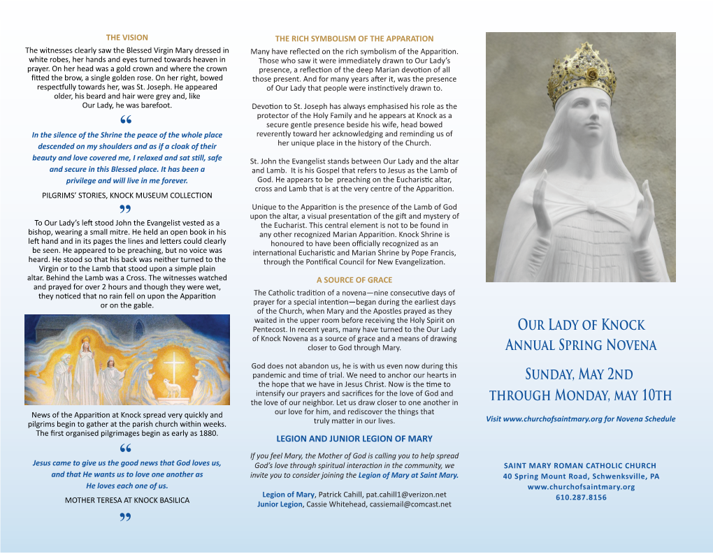 Our Lady of Knock Annual Spring Novena