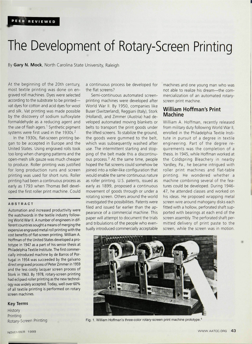 The Development of Rotary-Screen Printing