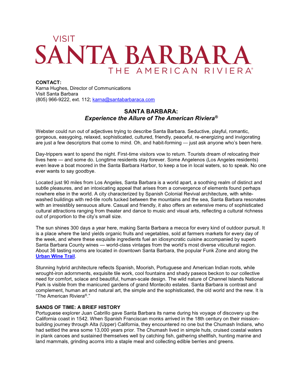 Santa Barbara History